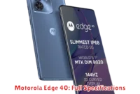 Motorola Edge 40: Full Specifications